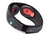 An interior perspective of the curved grey head strap showing two soft eye cups with orange center accents.