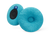 Pair of round blue-teal Manta COOL Eye Cups, showing both the indented front side and the black hook-and-loop back side on white.