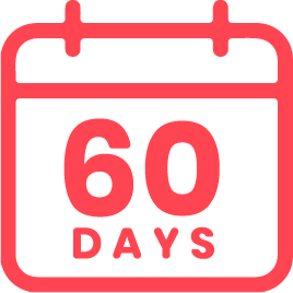 Red calendar icon showing '60 DAYS'.