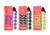 Product lineup for Lavender, Eucalyptus, and Bergamot Manta Aroma Dots, displaying each coral packet next to its respective patch sheet on white.