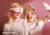 A woman shields her eyes from bright light while other woman rests beside her wearing a pink silk sleep mask, captioned "100% blackout".
