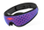 Three-quarter studio shot of the Manta Sleep Mask PRO with a blue and red mesh strap, black borders, and an coral-red Manta Sleep logo.