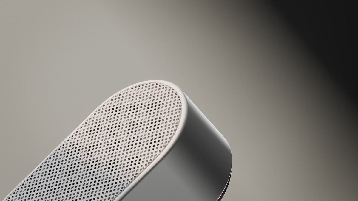 Showcase video of Manta White Noise Machine in Stone White color.