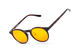 a pair of sunglasses with orange lenses